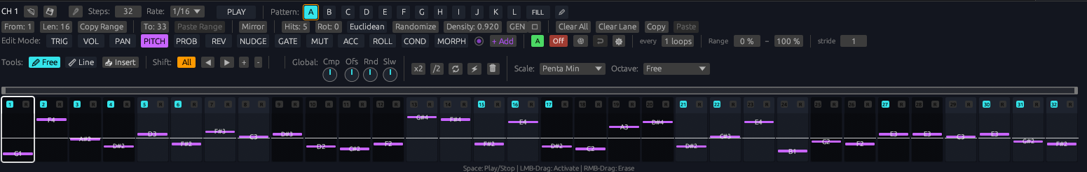 Main Step Sequencer View