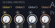 11 Macro Knobs (7 Channel + 4 Global)